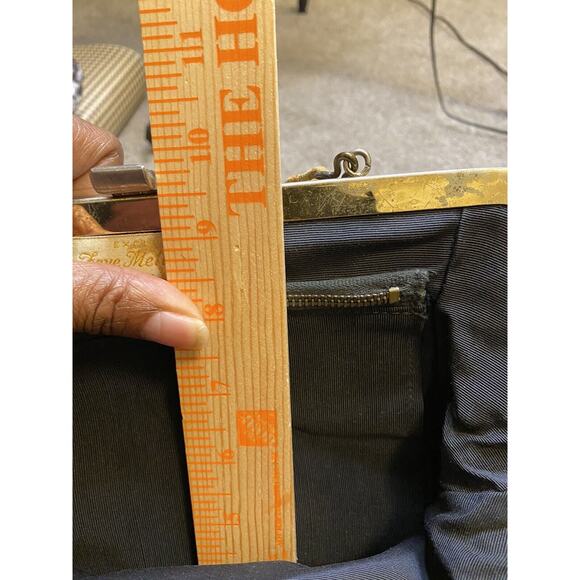 Faye Mell Floral Tapestry Brocade Handbag Purse 50's Vintage - Picture 9 of 10